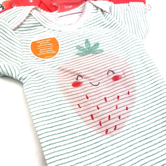 Baby Bodysuit Set Size Newborn NB Girls 3pc Snap buttons Children Kids One piece - Picture 6 of 7